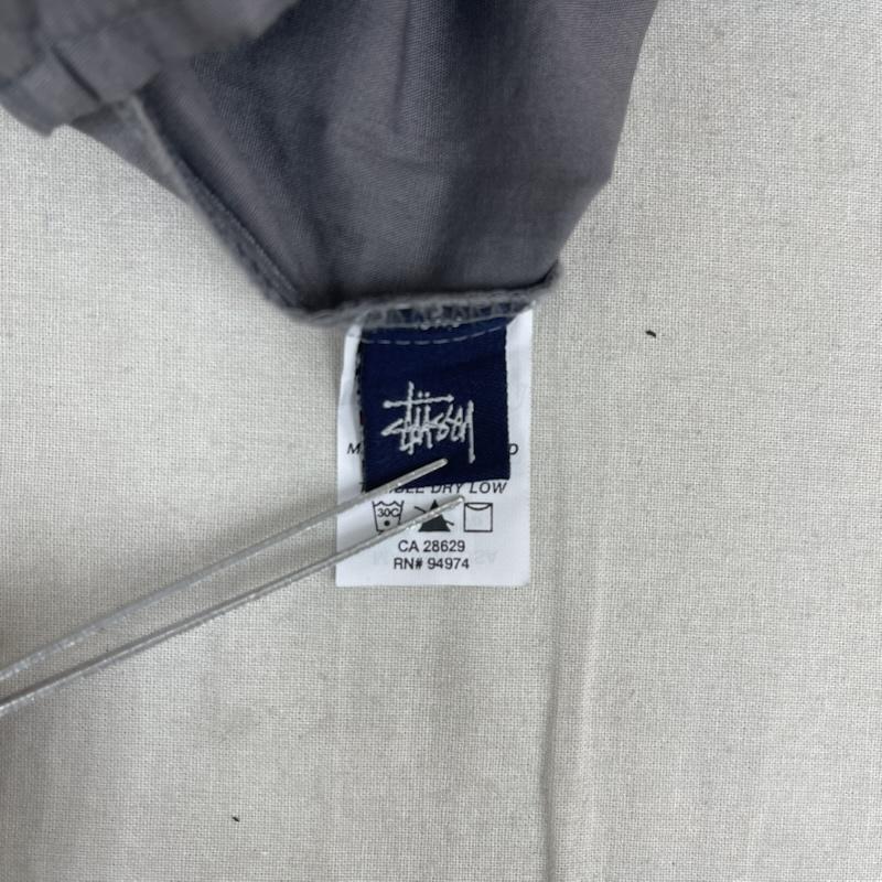 ステューシー STUSSY シャツ、ブラウス 半袖 90s 00s USA製 紺タグ サイコロ ダイス 半袖 ワーク シャツ S 灰 / グレー / gray メンズ USED 古着 中古 50161219