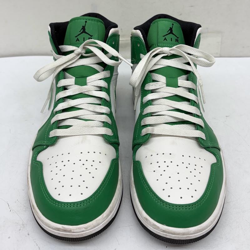 ナイキ NIKE スニーカー スニーカー 22年製 AIR JORDAN 1 MID エアジョーダン 1 ミッド カット DQ8426-301 28.0cm 白 / ホワイト / white X 緑 / グリーン / green メンズ USED 古着 中古 50161221
