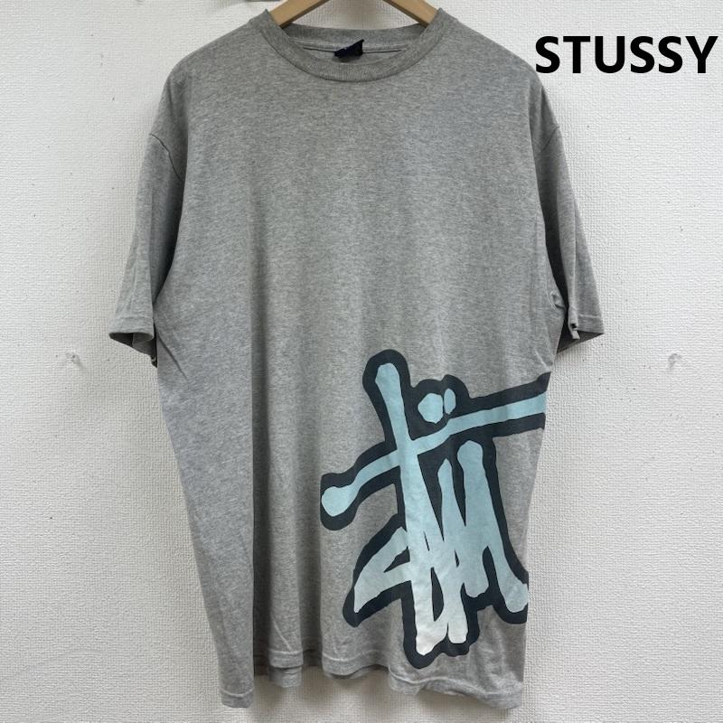 ステューシー STUSSY Tシャツ 半袖 90s 00s 紺タグ グラフィック プリント ヴィンテージ Tシャツ L 灰 / グレー / gray メンズ USED 古着 中古 50161222