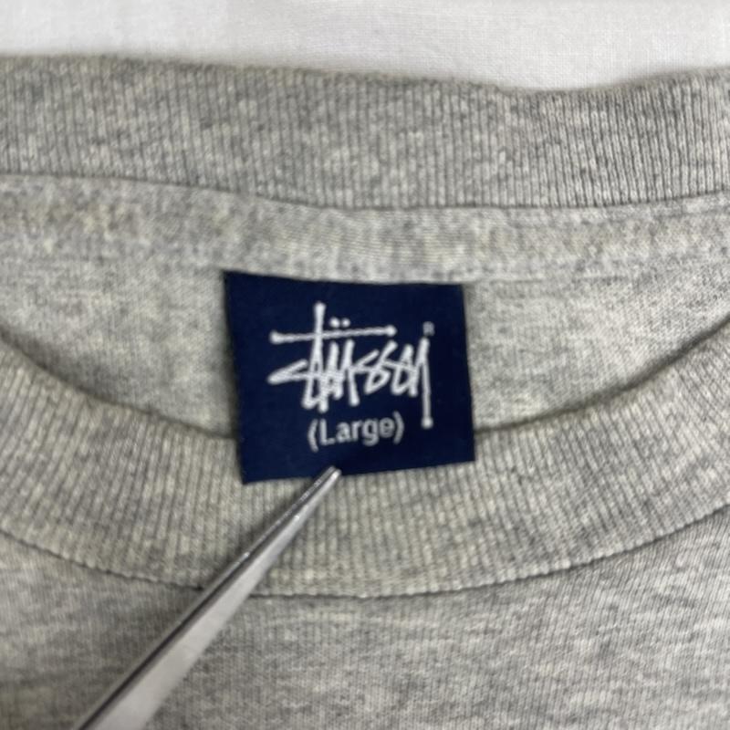 ステューシー STUSSY Tシャツ 半袖 90s 00s 紺タグ グラフィック プリント ヴィンテージ Tシャツ L 灰 / グレー / gray メンズ USED 古着 中古 50161222
