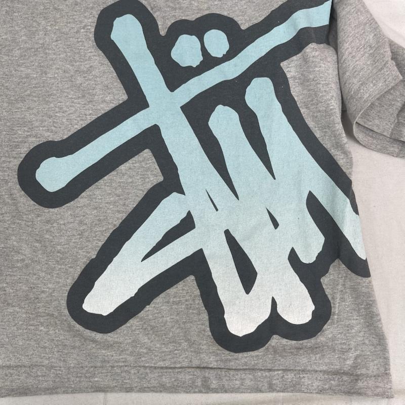ステューシー STUSSY Tシャツ 半袖 90s 00s 紺タグ グラフィック プリント ヴィンテージ Tシャツ L 灰 / グレー / gray メンズ USED 古着 中古 50161222