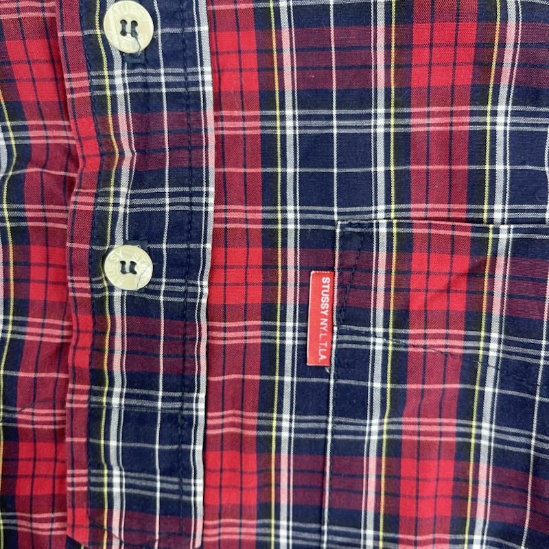ステューシー STUSSY シャツ、ブラウス 半袖 90s 00s USA製 紺タグ チェック柄 ヴィンテージ 半袖 シャツ M マルチカラー / マルチカラー / multicolor メンズ USED 古着 中古 50161223