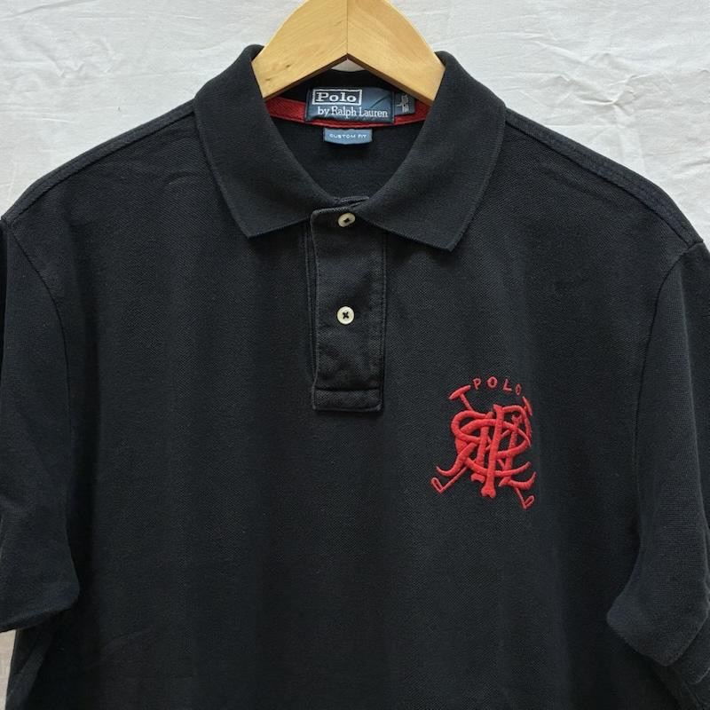 ポロバイラルフローレン Polo by RALPH LAUREN ポロシャツ 半袖 イニシャル ロゴ 刺繍 ポロシャツ L メンズ USED 古着 中古 50161228