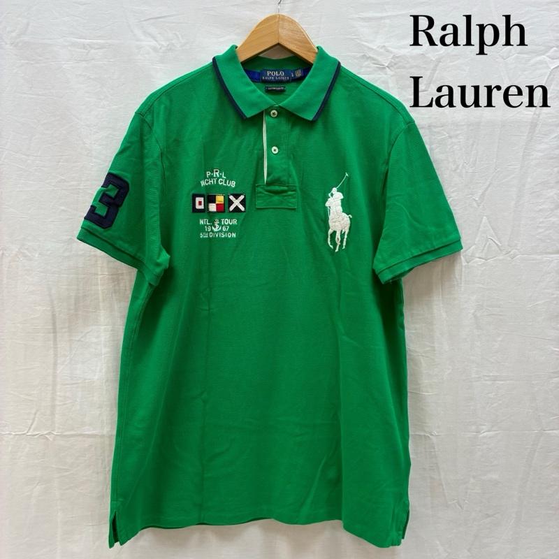 ポロラルフローレン POLO RALPH LAUREN ポロシャツ 半袖 ビッグポニー ロゴ ナンバリング 刺繍 ポロシャツ L メンズ USED 古着 中古 50161230