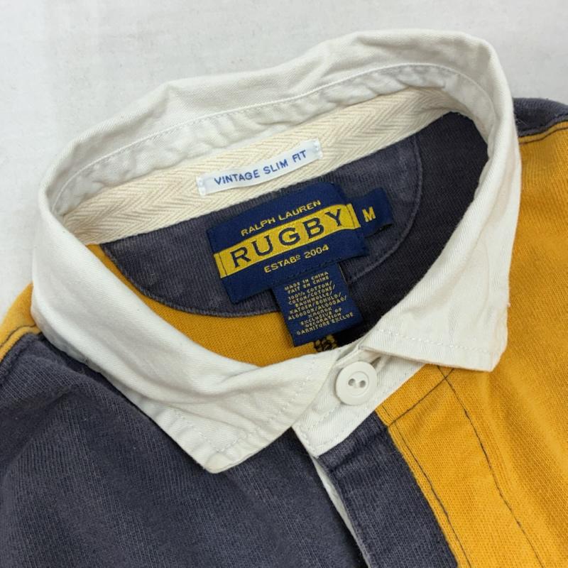 ラルフローレン RALPHLAUREN ポロシャツ 半袖 パネル 切替 エンブロイダリー ロゴ 刺繍 ナンバリング ゼッケン カットオフ ポロシャツ M メンズ USED 古着 中古 50161232