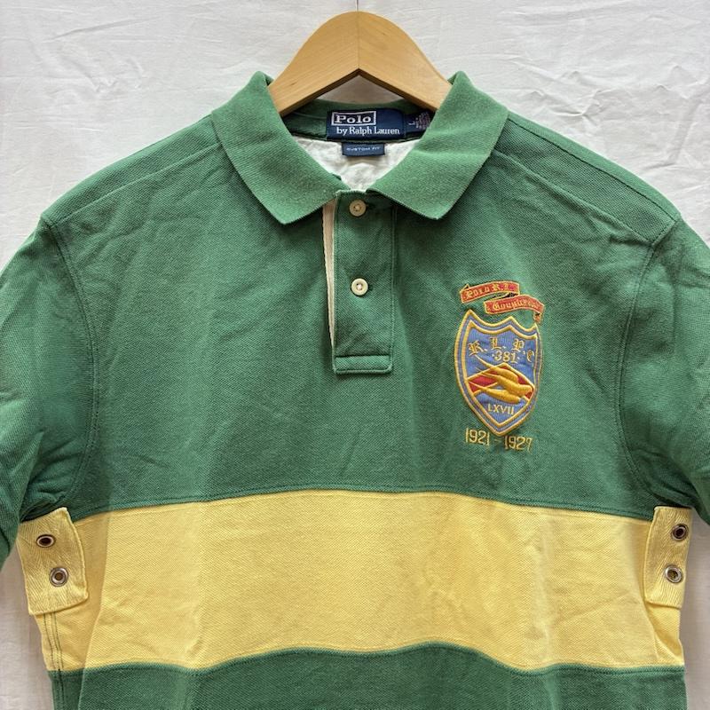 ポロバイラルフローレン Polo by RALPH LAUREN ポロシャツ 半袖 エンブロイダリー ロゴ 刺繍 センターライン ポロシャツ L メンズ USED 古着 中古 50161233