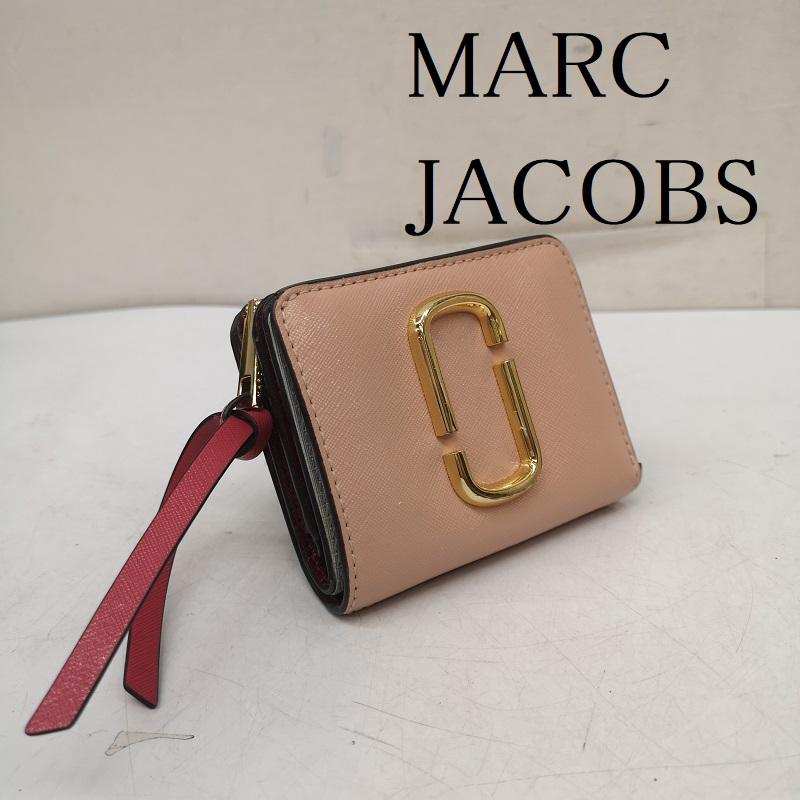 マークジェイコブス MARCJACOBS 財布 二つ折り SNAPSHOT スナップショット 2つ折り 財布 ミニ コンパクト ウォレット 桃 / ピンク / pink レディース USED 古着 中古 50161253