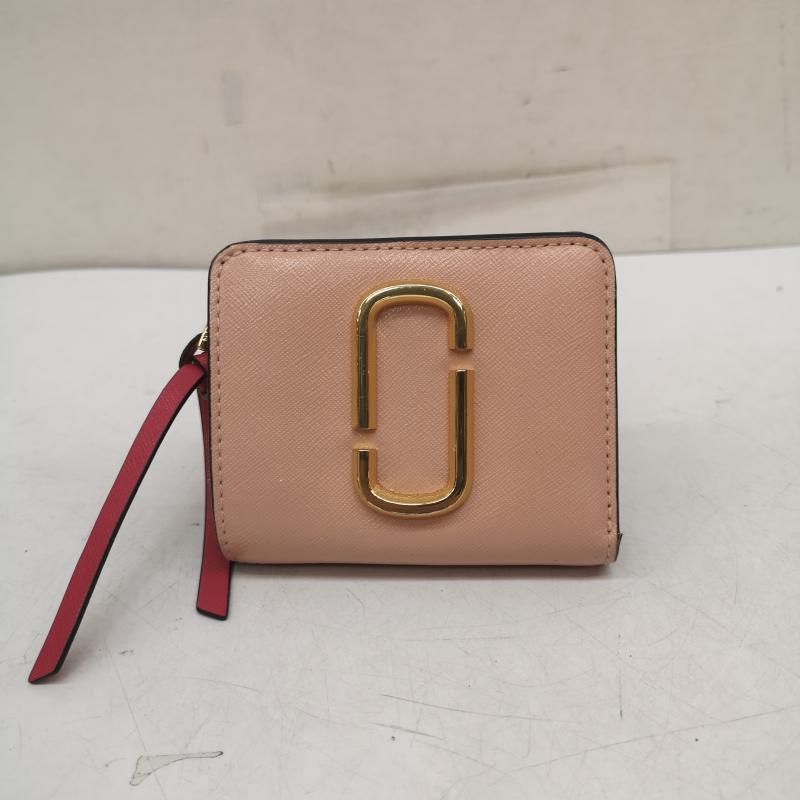 マークジェイコブス MARCJACOBS 財布 二つ折り SNAPSHOT スナップショット 2つ折り 財布 ミニ コンパクト ウォレット 桃 / ピンク / pink レディース USED 古着 中古 50161253