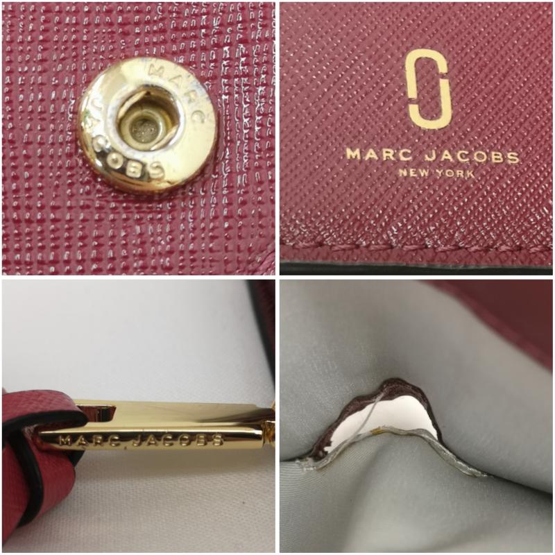 マークジェイコブス MARCJACOBS 財布 二つ折り SNAPSHOT スナップショット 2つ折り 財布 ミニ コンパクト ウォレット 桃 / ピンク / pink レディース USED 古着 中古 50161253