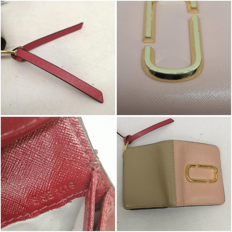 マークジェイコブス MARCJACOBS 財布 二つ折り SNAPSHOT スナップショット 2つ折り 財布 ミニ コンパクト ウォレット 桃 / ピンク / pink レディース USED 古着 中古 50161253