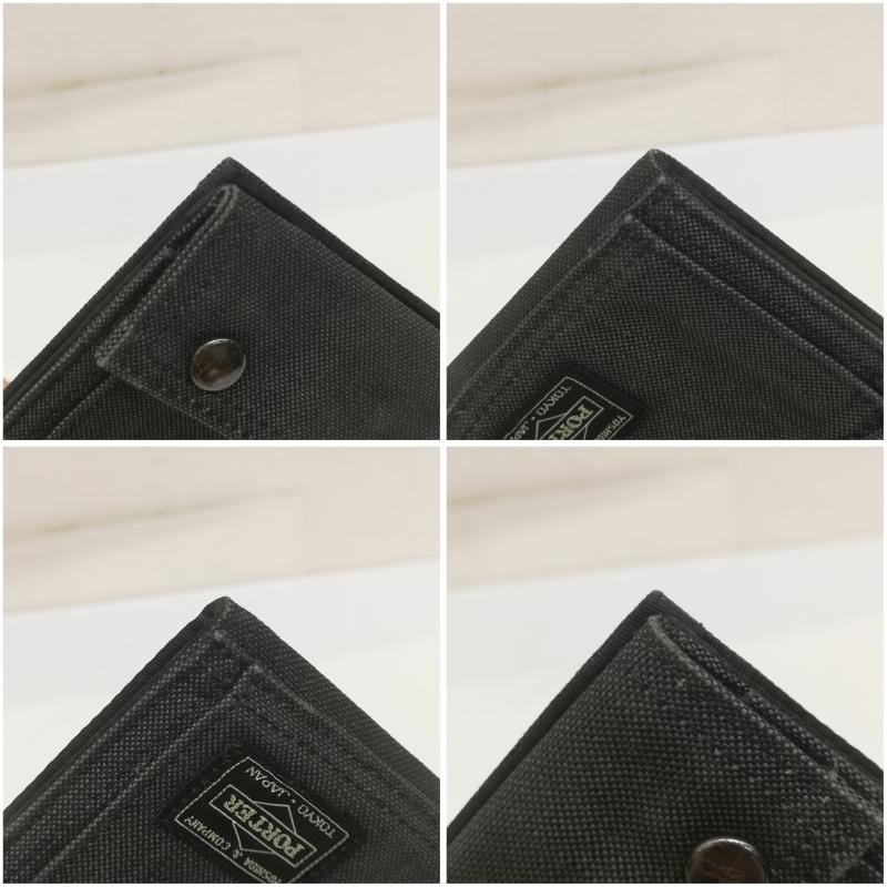 ポーター PORTER 財布 二つ折り コーデュラダック 生地 SMOKY スモーキー 二つ折り 財布 ウォレット 灰 / グレー / gray メンズ USED 古着 中古 50161257