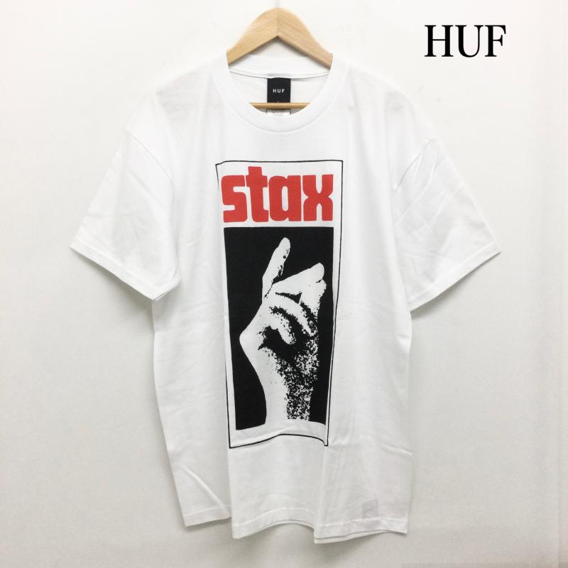 ハフ HUF Tシャツ 半袖 HUF STAX SNAP S／S TEE TS02407 L プリント 白 / ホワイト / white メンズ USED 古着 中古 50161259