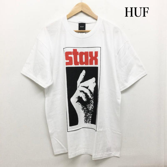 ハフ HUF Tシャツ 半袖 HUF STAX SNAP S／S TEE TS02407 L プリント 白 / ホワイト / white メンズ USED 古着 中古 50161259