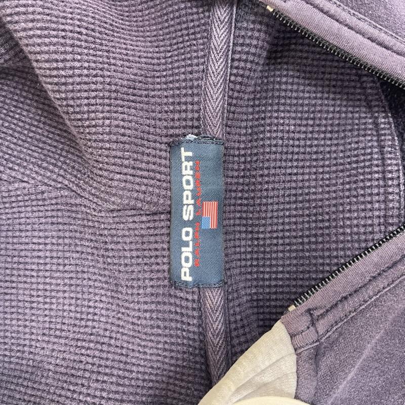 ポロスポーツラルフローレン POLOSPORT パーカー 長袖 ジップアップ フード 裏地 サーマル 生地 スウェット パーカー 紺 / ネイビー / navy メンズ USED 古着 中古 50161261