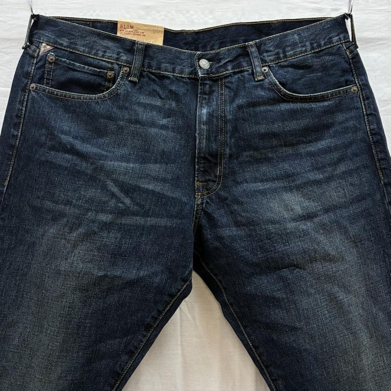 ラルフローレン RALPHLAUREN パンツ デニム、ジーンズ DENIM&SUPPLY ヴィンテージ加工 ジッパーフライ デニムパンツ 40インチ メンズ USED 古着 中古 50161263
