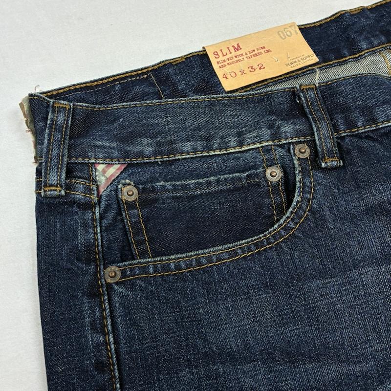 ラルフローレン RALPHLAUREN パンツ デニム、ジーンズ DENIM&SUPPLY ヴィンテージ加工 ジッパーフライ デニムパンツ 40インチ メンズ USED 古着 中古 50161263