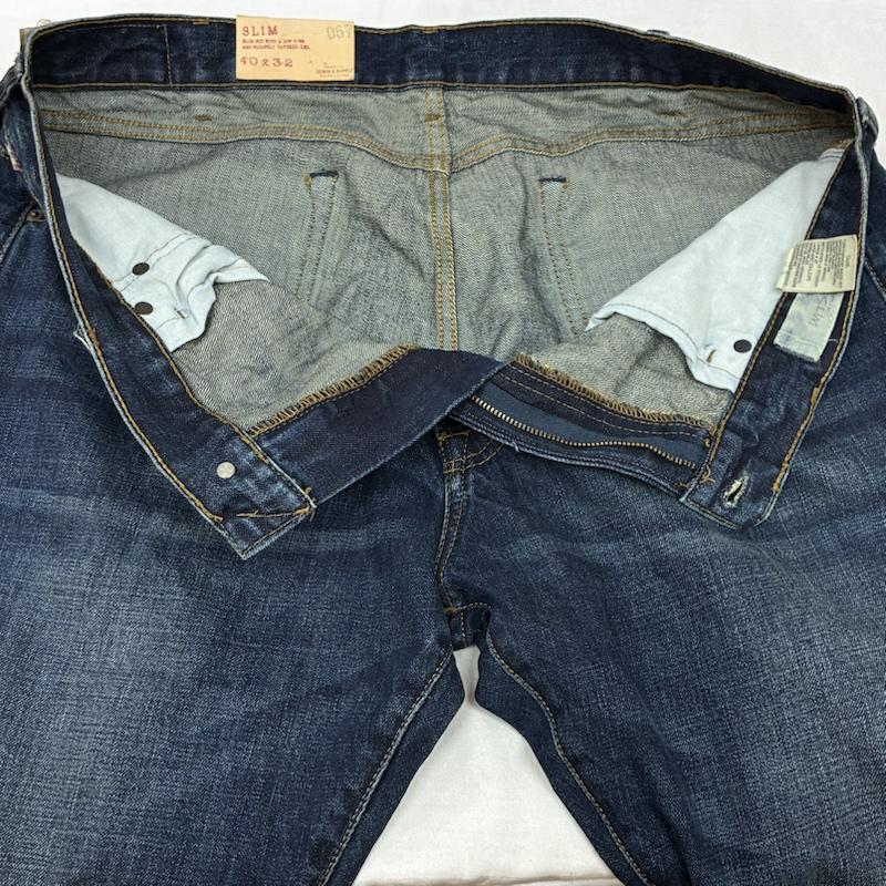 ラルフローレン RALPHLAUREN パンツ デニム、ジーンズ DENIM&SUPPLY ヴィンテージ加工 ジッパーフライ デニムパンツ 40インチ メンズ USED 古着 中古 50161263