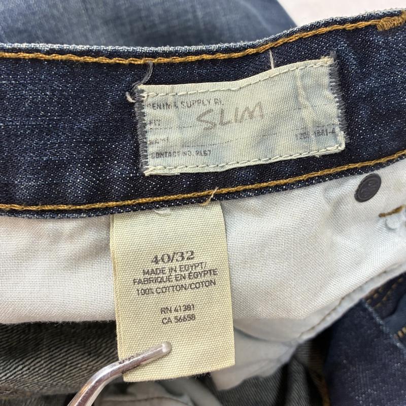 ラルフローレン RALPHLAUREN パンツ デニム、ジーンズ DENIM&SUPPLY ヴィンテージ加工 ジッパーフライ デニムパンツ 40インチ メンズ USED 古着 中古 50161263