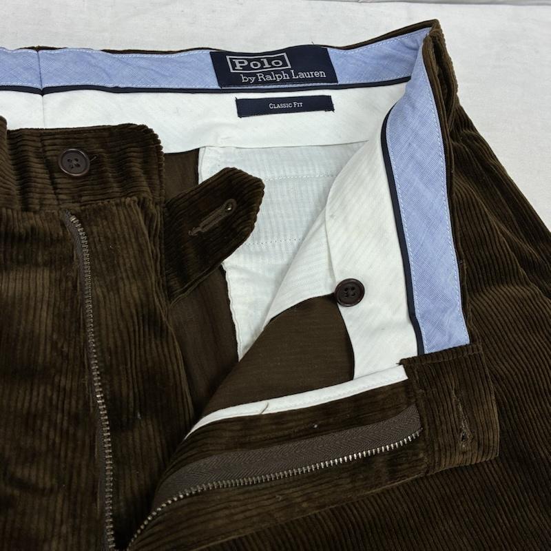 ポロバイラルフローレン Polo by RALPH LAUREN ボトムス ボトムス クラシックフィット ストレッチ コットン ジッパーフライ コーデュロイ パンツ 38インチ メンズ USED 古着 中古 50161268