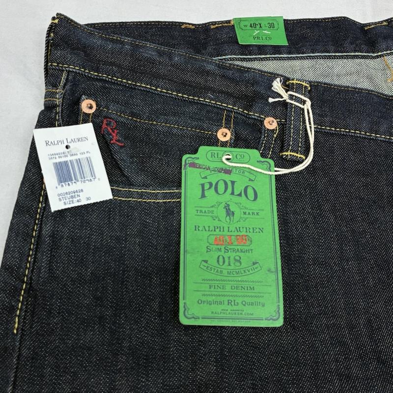 ポロラルフローレン POLO RALPH LAUREN パンツ デニム、ジーンズ スリム ストレート ジッパーフライ 5P デニムパンツ 40インチ メンズ USED 古着 中古 50161270