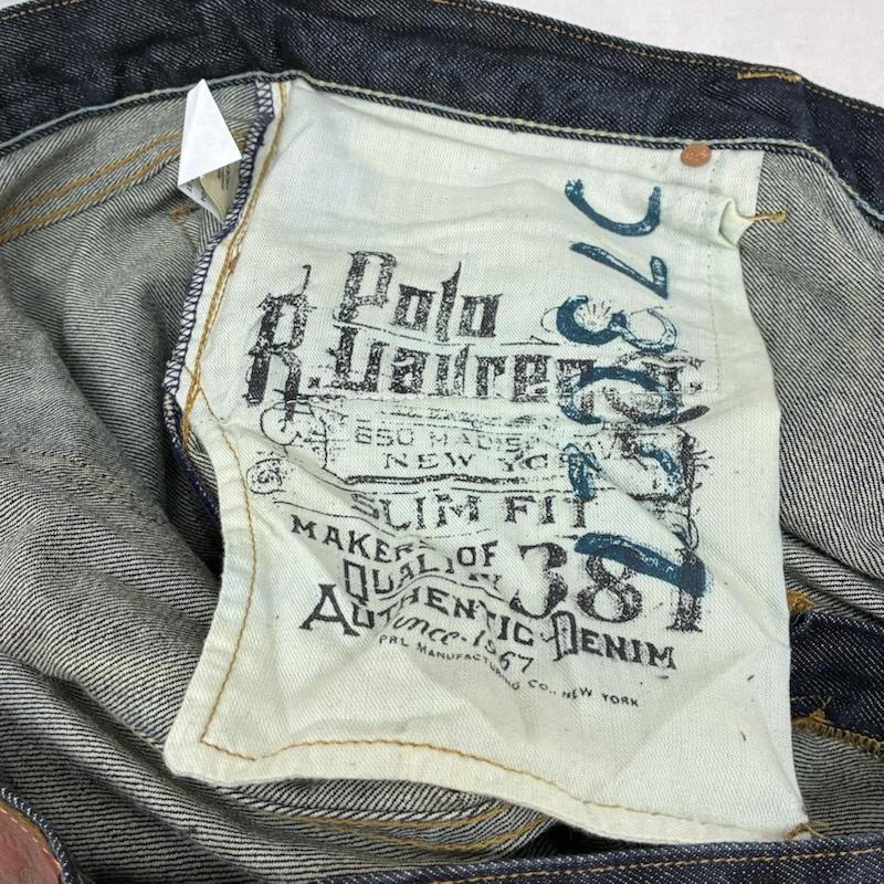 ポロラルフローレン POLO RALPH LAUREN パンツ デニム、ジーンズ スリム ストレート ジッパーフライ 5P デニムパンツ 40インチ メンズ USED 古着 中古 50161270
