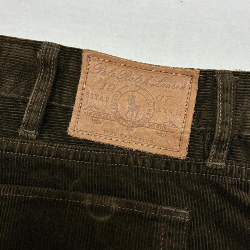 ポロバイラルフローレン Polo by RALPH LAUREN ボトムス ボトムス スリムフィット ストレッチコットン ジッパーフライ コーデュロイ パンツ 38インチ メンズ USED 古着 中古 50161277