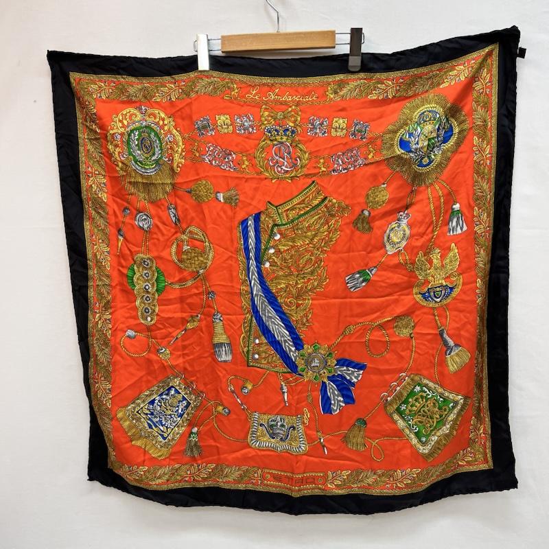 エトロ ETRO ファッション小物 スカーフ、ポケットチーフ シルク ヴィンテージ スカーフ - 橙 / オレンジ / orange レディース USED 古着 中古 50161283