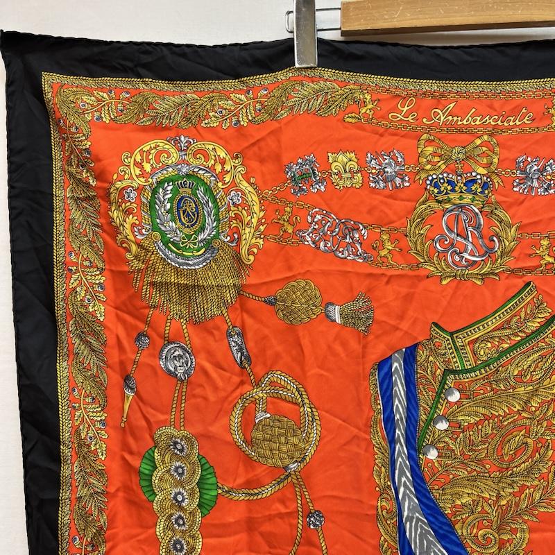 エトロ ETRO ファッション小物 スカーフ、ポケットチーフ シルク ヴィンテージ スカーフ - 橙 / オレンジ / orange レディース USED 古着 中古 50161283