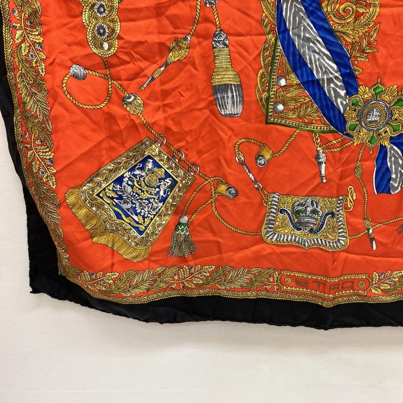 エトロ ETRO ファッション小物 スカーフ、ポケットチーフ シルク ヴィンテージ スカーフ - 橙 / オレンジ / orange レディース USED 古着 中古 50161283
