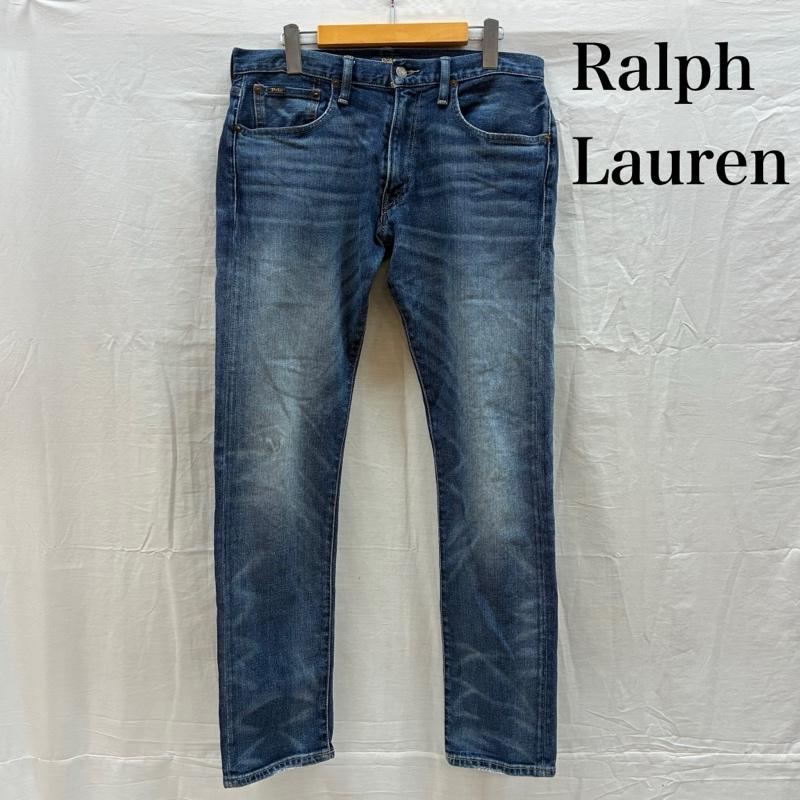 ポロラルフローレン POLO RALPH LAUREN パンツ デニム、ジーンズ スリム テーパード ジッパーフライ スキニー ヴィンテージ加工 デニム パンツ 30インチ メンズ USED 古着 中古 50161290