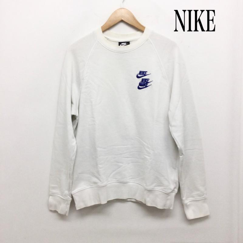 ナイキ NIKE トレーナー 長袖 NIKE world tour　スウェット　コットン　DN4408 M ロゴ、文字 白 / ホワイト / white メンズ USED 古着 中古 50161295
