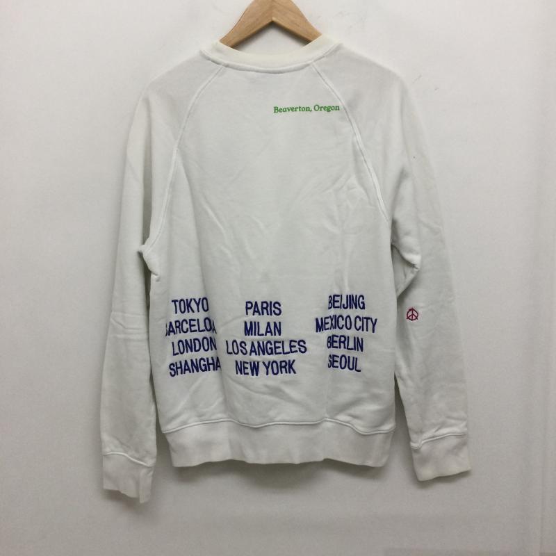 ナイキ NIKE トレーナー 長袖 NIKE world tour　スウェット　コットン　DN4408 M ロゴ、文字 白 / ホワイト / white メンズ USED 古着 中古 50161295