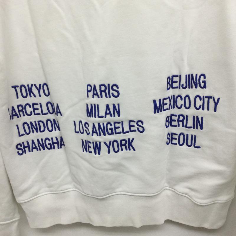 ナイキ NIKE トレーナー 長袖 NIKE world tour　スウェット　コットン　DN4408 M ロゴ、文字 白 / ホワイト / white メンズ USED 古着 中古 50161295