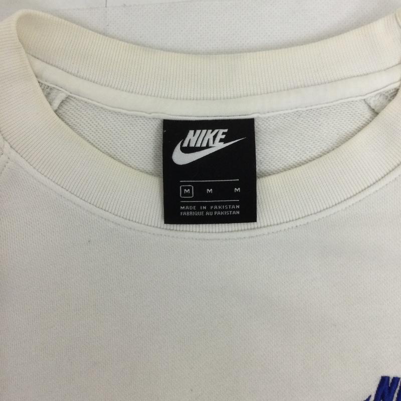 ナイキ NIKE トレーナー 長袖 NIKE world tour　スウェット　コットン　DN4408 M ロゴ、文字 白 / ホワイト / white メンズ USED 古着 中古 50161295