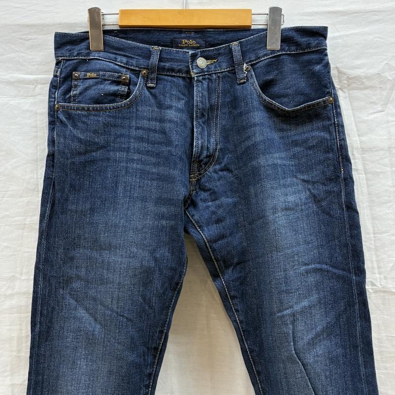 ポロラルフローレン POLO RALPH LAUREN パンツ デニム、ジーンズ スリム テーパード ジッパーフライ スキニー ヴィンテージ加工 デニム パンツ 30インチ メンズ USED 古着 中古 50161301