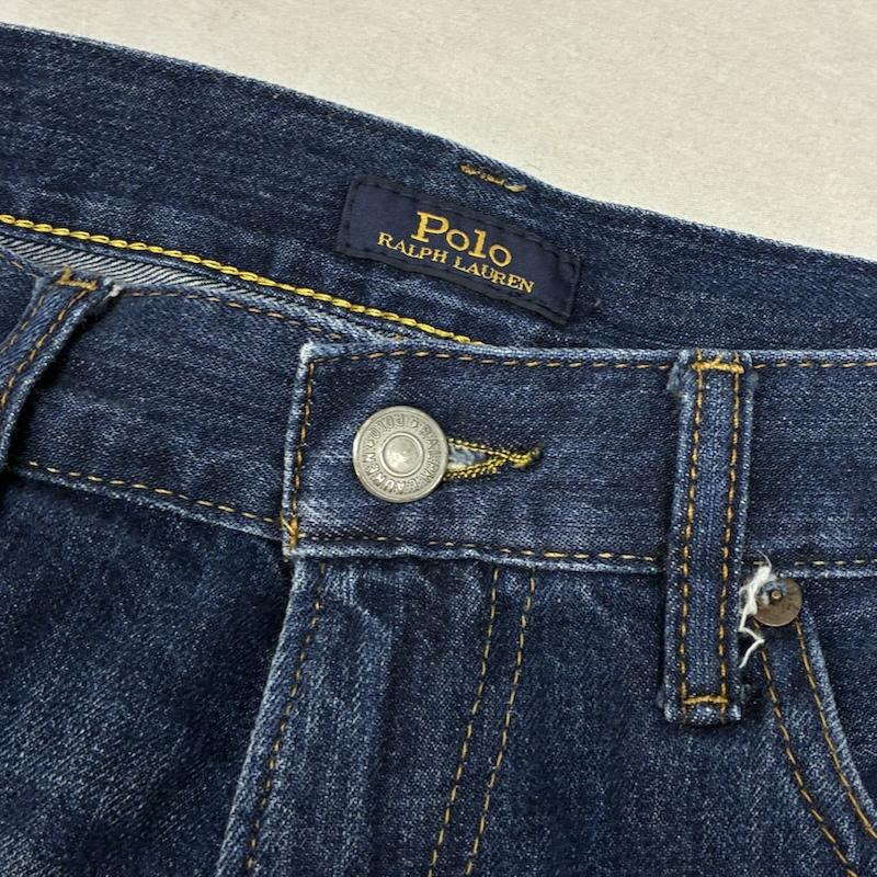 ポロラルフローレン POLO RALPH LAUREN パンツ デニム、ジーンズ スリム テーパード ジッパーフライ スキニー ヴィンテージ加工 デニム パンツ 30インチ メンズ USED 古着 中古 50161301
