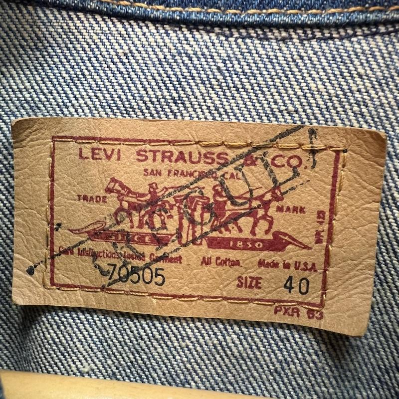 リーバイス Levi s ジャケット、上着 ジャンパー、ブルゾン 90s USA製 70505-0217 デニムジャケット イレギュラースタンプ 40 インディゴ / インディゴ / Indigo メンズ USED 古着 中古 50161302