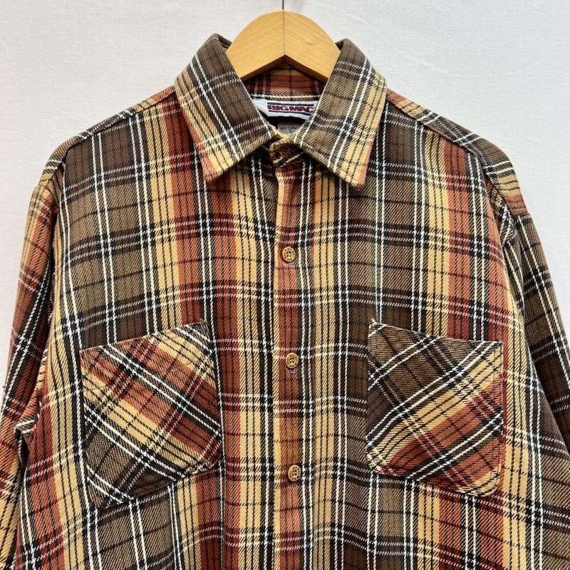 ビックマック BIGMAC シャツ、ブラウス 長袖 80s USA製 ヴィンテージ ヘビーネルシャツ L 茶 / ブラウン / brown メンズ USED 古着 中古 50161304
