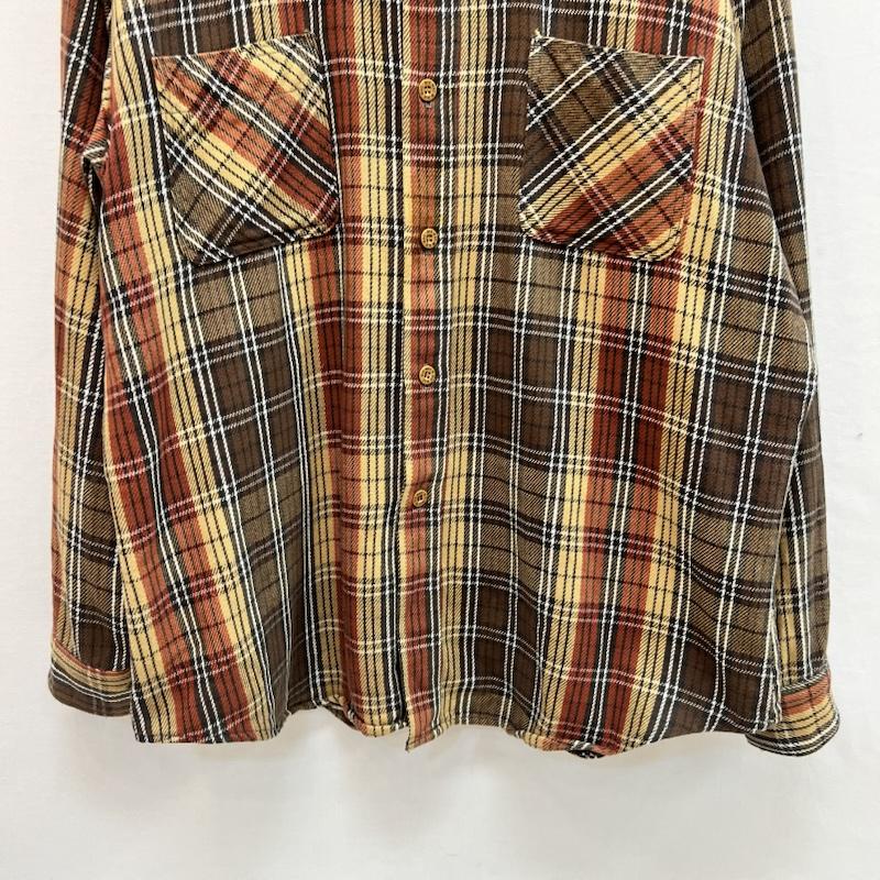 ビックマック BIGMAC シャツ、ブラウス 長袖 80s USA製 ヴィンテージ ヘビーネルシャツ L 茶 / ブラウン / brown メンズ USED 古着 中古 50161304