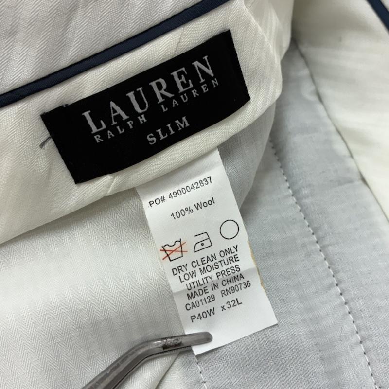 ローレンラルフローレン LAUREN RALPH LAUREN パンツ スラックス タータンチェック ウール ジッパーフライ スラックス 40インチ メンズ USED 古着 中古 50161313