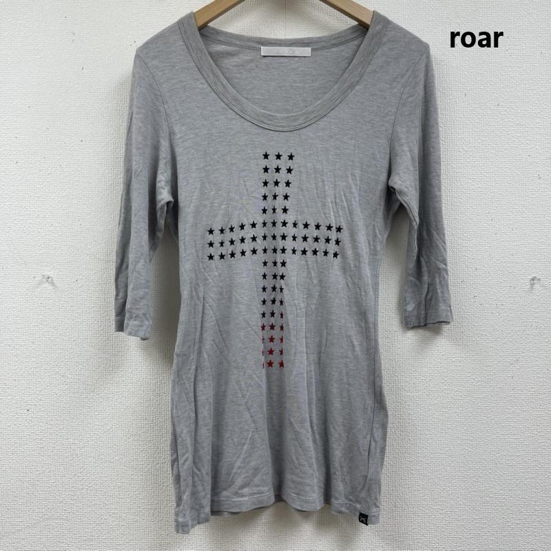 ロア－ roar カットソー 七分袖 日本製 00s archive 十字架 星 刺繍 グラフィック Tシャツ 09frlt-13 2 灰 / グレー / gray メンズ USED 古着 中古 50161317