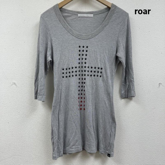 ロア－ roar カットソー 七分袖 日本製 00s archive 十字架 星 刺繍 グラフィック Tシャツ 09frlt-13 2 灰 / グレー / gray メンズ USED 古着 中古 50161317