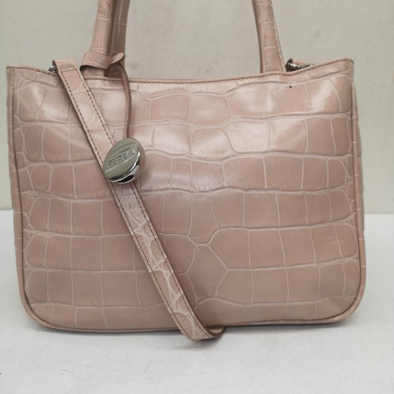 フルラ FURLA ショルダーバッグ ショルダーバッグ 2way クロコ 型押し レザー ミニ ハンド ショルダー バッグ 桃 / ピンク / pink レディース USED 古着 中古 50161321