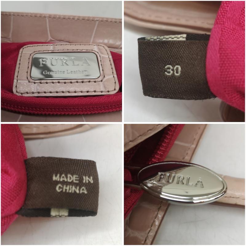 フルラ FURLA ショルダーバッグ ショルダーバッグ 2way クロコ 型押し レザー ミニ ハンド ショルダー バッグ 桃 / ピンク / pink レディース USED 古着 中古 50161321