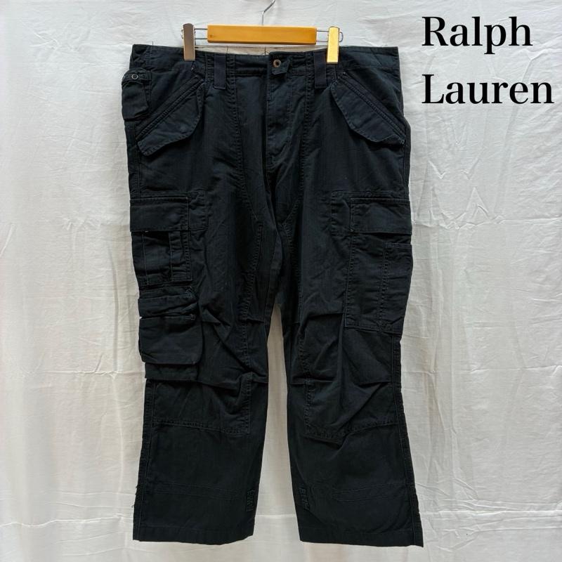 ポロバイラルフローレン Polo by RALPH LAUREN パンツ ワークパンツ、ペインターパンツ マルチポケット ダブルニー ヘリンボーン ギミック カーゴパンツ 38インチ メンズ USED 古着 中古 50161333