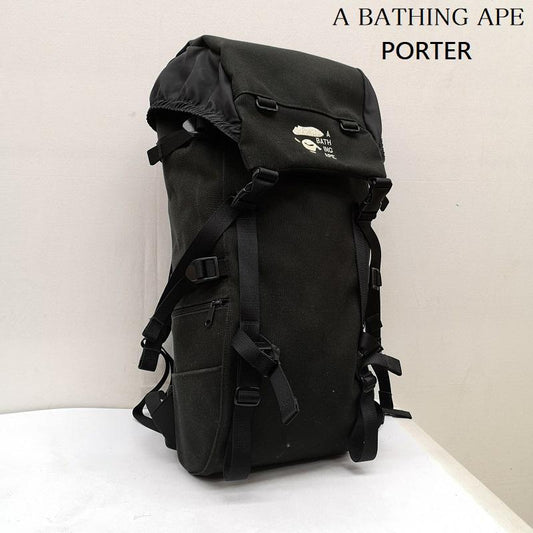 アベイシングエイプ A BATHING APE リュックサック、デイパック リュックサック、デイバッグ 90s PORTER バックパック リュック - 黒 / ブラック / black メンズ USED 古着 中古 50161335