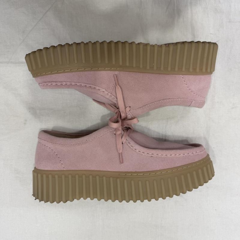 クラークス Clarks スニーカー スニーカー TORHILL BEE ダスティーローズスエード UK6/24.5cm US：6 ボーダー柄 桃 / ピンク / pink レディース USED 古着 中古 50161338