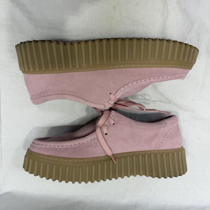 クラークス Clarks スニーカー スニーカー TORHILL BEE ダスティーローズスエード UK6/24.5cm US：6 ボーダー柄 桃 / ピンク / pink レディース USED 古着 中古 50161338