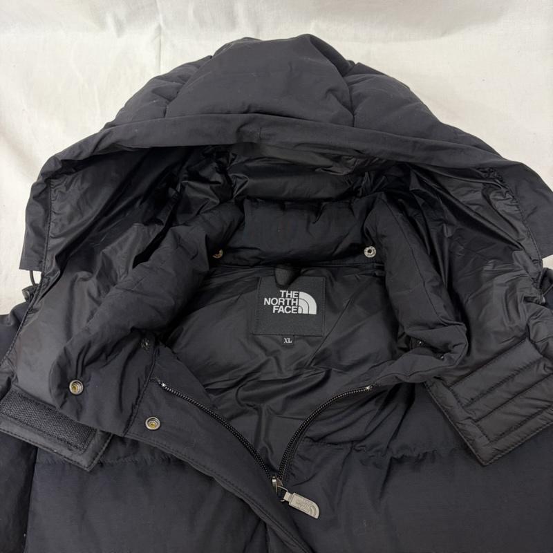 ザノースフェイス THE NORTH FACE ジャケット、上着 ダウンジャケット ndw92531 CAMP SIERRA SHORT black XL ダブルジップ フード取り外し可能 XL ロゴ、文字 黒 / ブラック / black レディース USED 古着 中古 50161339