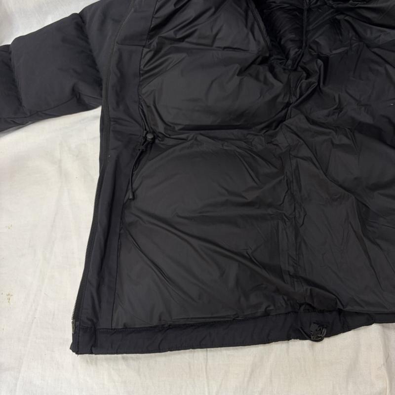 ザノースフェイス THE NORTH FACE ジャケット、上着 ダウンジャケット ndw92531 CAMP SIERRA SHORT black XL ダブルジップ フード取り外し可能 XL ロゴ、文字 黒 / ブラック / black レディース USED 古着 中古 50161339